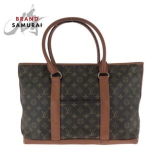LOUIS VUITTON Louis Vuitton Vintage Monogram Sac Weekend Brown PVC M42425 Tote B