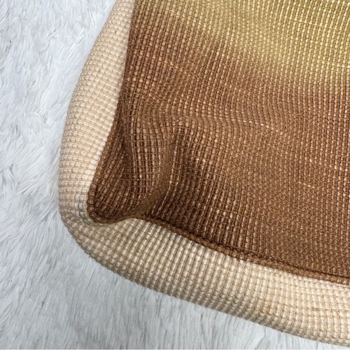 Francesco Biasia tan brown ombre woven shoulder tote bag purse – Image 2