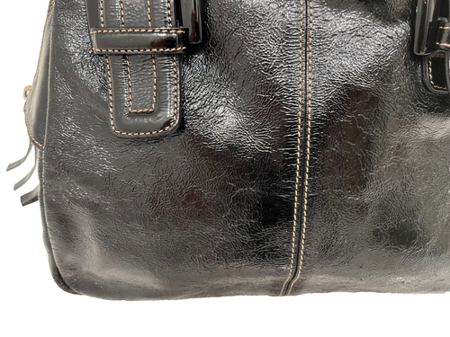 VTG Francesco Biasia Black Patent Leather Purse – Image 4