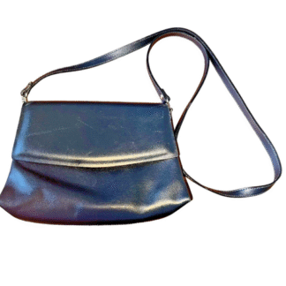 Francesco Biasia Leather Italian Shoulder/Crossbody Bag Classic Dark Academia