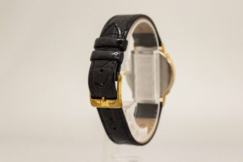 RARE *NEAR MINT* Vintage OMEGA DeVille Cal.1455 Quartz Gold Dial 30mm Mens Watch – Image 11