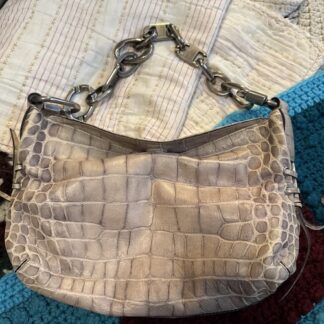 Francisco Biasia Alligator Print Chain Handle Handbag, excellent Condition!