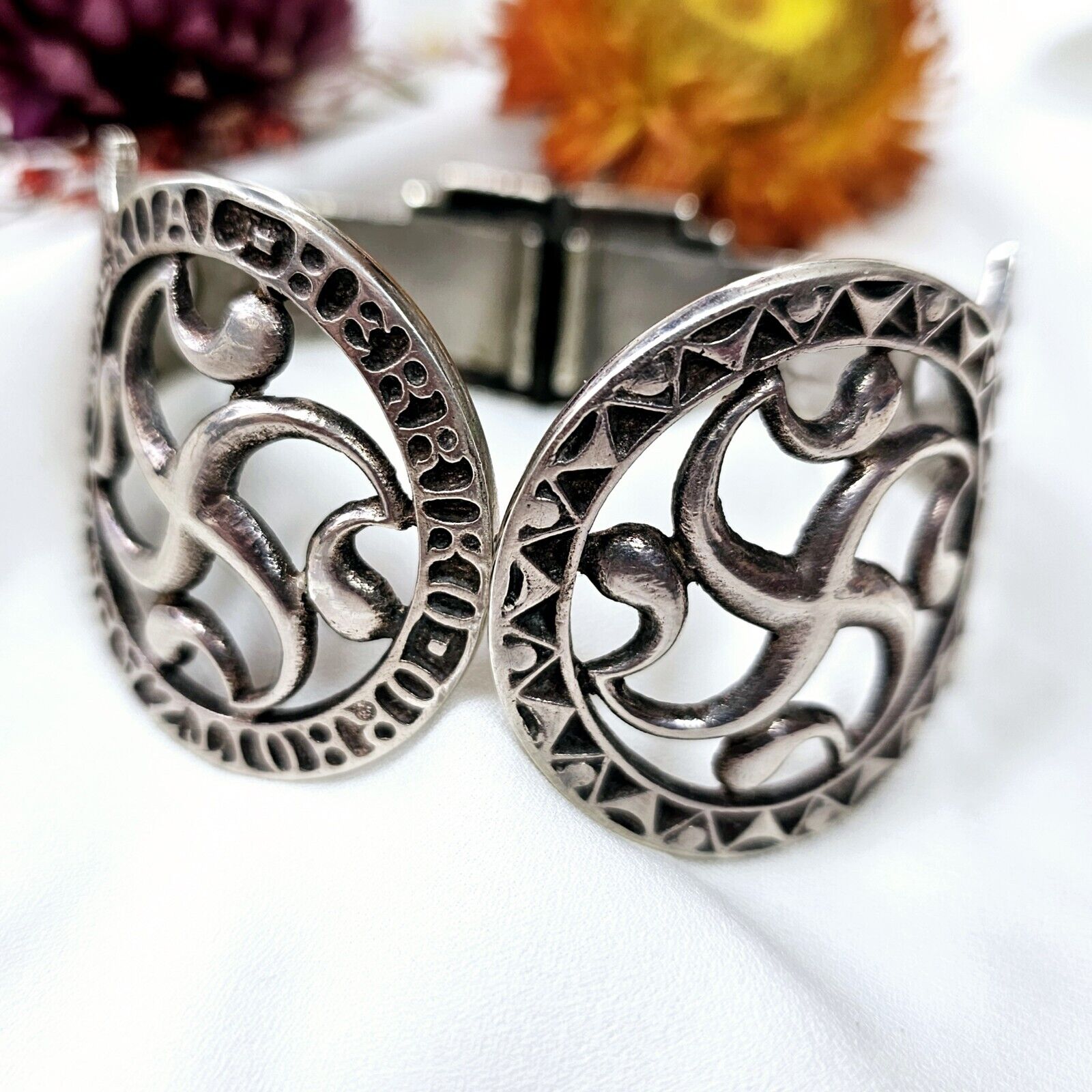 Bracelet Basque Argent Art Déco Orfèvre Henri Téguy Poinçonné