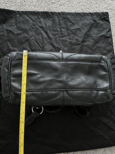 Authentic Francesco Biasia Women Black Leather Shoulder Bag – Image 4