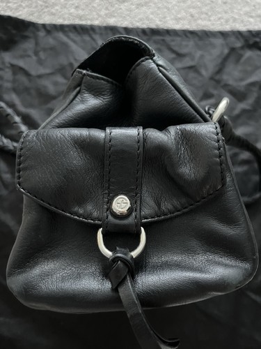 Authentic Francesco Biasia Women Black Leather Shoulder Bag – Image 7