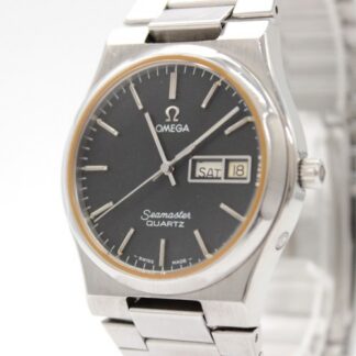 Vintage 1970 [NEAR MINT] OMEGA Seamaster Cal.1345 Black Qz Men's From JAPAN Y888