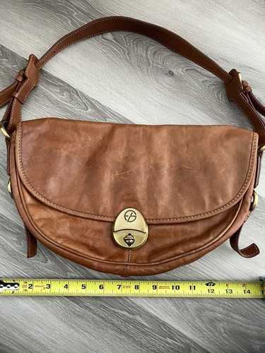 Francesco Biasia Cowhide Leather Crescent Shoulder Bag – Image 6