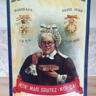 PLAQUE PUBLICITAIRE EN TOLE LITHOGRA - BETISES DE CAMBRAI / AFCHAIN - 52 x 30 CM