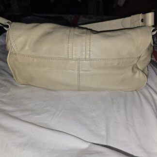 francesco biasia Leather Shoulder bag Cream Purse Satchel