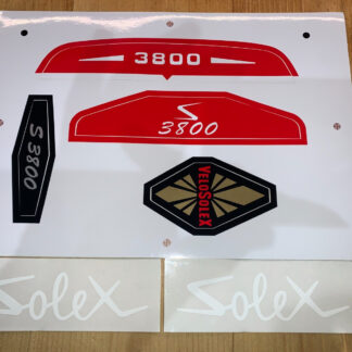 Pochette 6 Autocollants pour solex velosolex 2200 3300 3800 S3800 5000 neuf