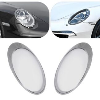 Headlamp Lens Cover for 2006-2012 Porsche Carrera 997 911 Left+Right Side