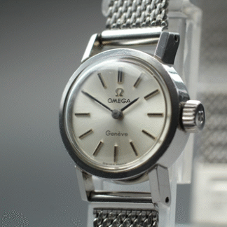 [N MINT] Vintage Omega Geneve Cal.485 Silver 19mm Manual Winding Womens Watch JP