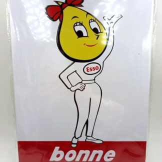 PLAQUE PUBLICITAIRE RÉÉDITION ESSO BONNE ROUTE DIMENSIONS 20CM X 30CM