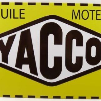 PLAQUE PUBLICITAIRE RÉÉDITION YACCO DIMENSIONS 20CM X 30CM