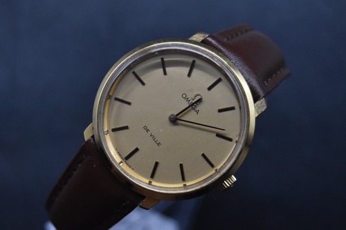 Vintage OMEGA De Ville Tool.104 Manual Winding Gold Roman Dial Men's【MINT-】W51