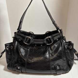 Francesco Biasia Leather Satchel/handbag Black Italy