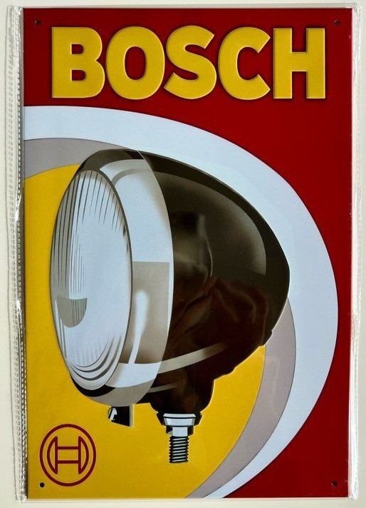 PLAQUE PUBLICITAIRE RÉÉDITION BOSCH PHARE DIMENSIONS 20CM X 30CM