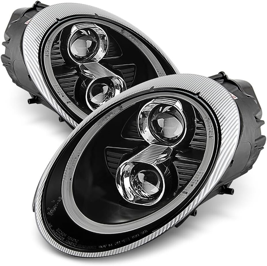 For 2005-2012 Porsche 911 997 Carrera GT3 LED DRL Projector Headlights Left+Righ