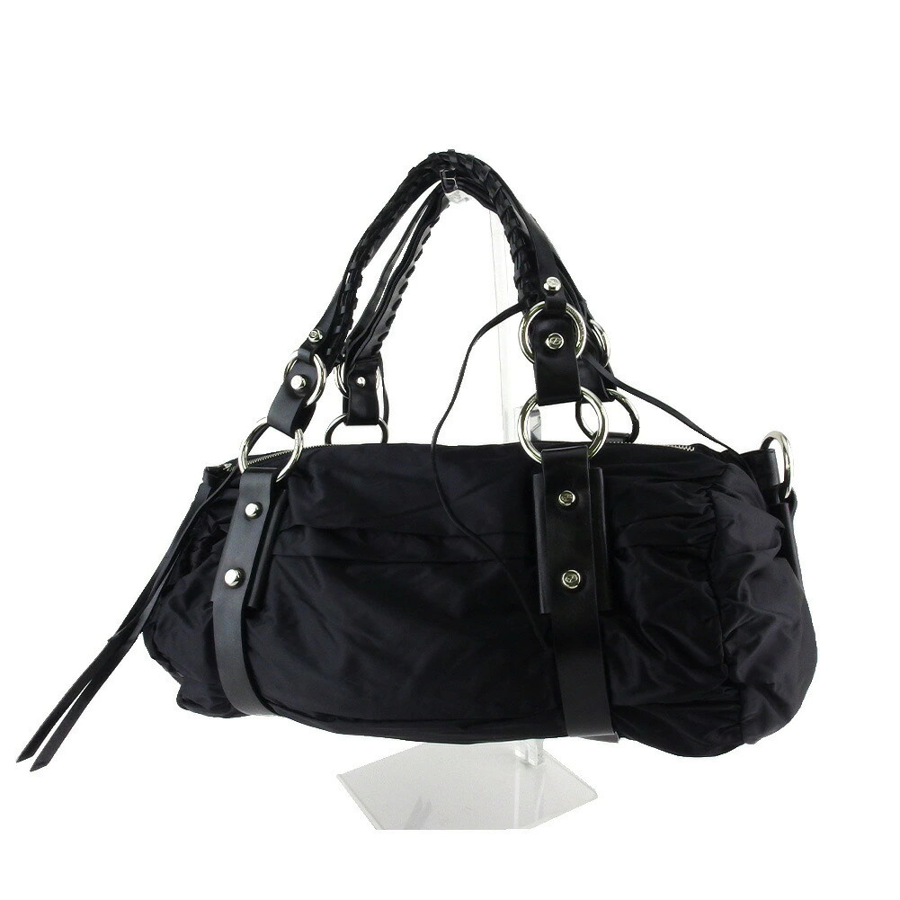 Sac À Épaule FRANCESCO BIASIA Froncé Noir Argent Femme